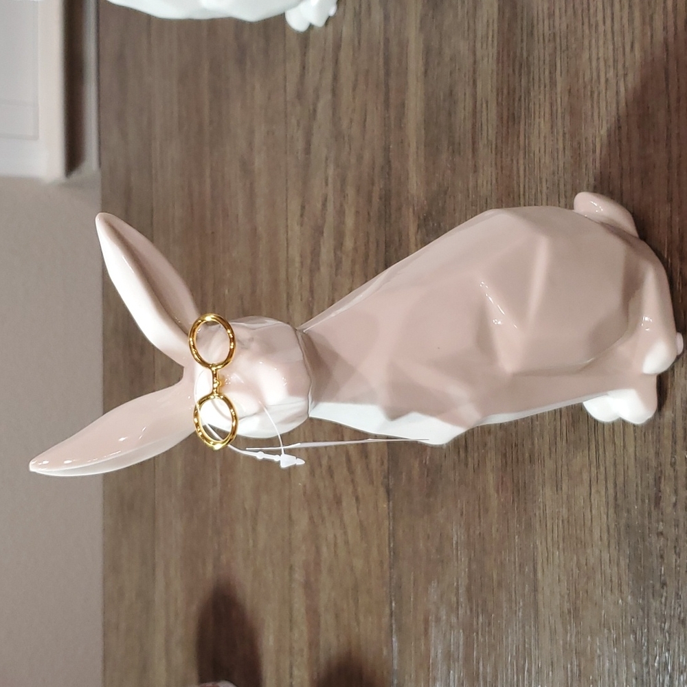 Sagebrook Home Contemporary Sideview Bunny with Glasses